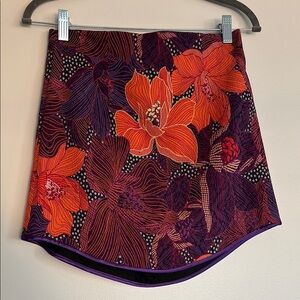 Zara NWT Floral Skirt in Purple and Orange size small